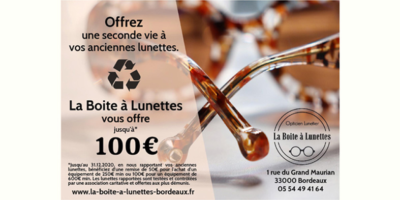 Donnez une seconde vie à&nbspvos anciennes lunettes et gagnez jusqu'à 100